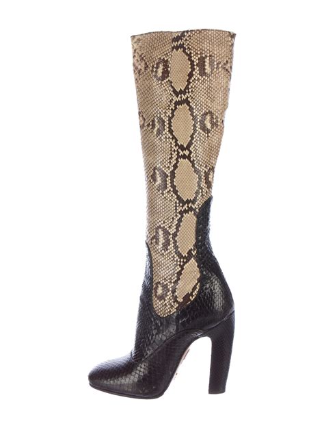 prada boots femme|Prada snakeskin boots.